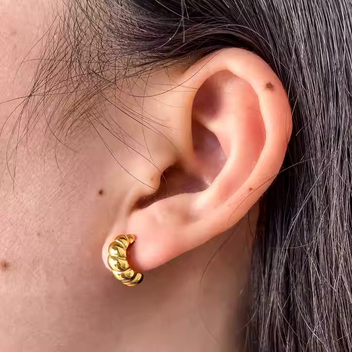 18k gold plated waterproof earring by novélle