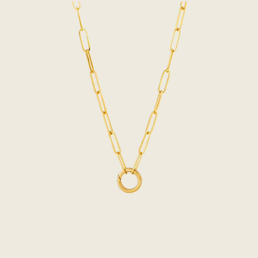 Linked Chain Charm Necklace