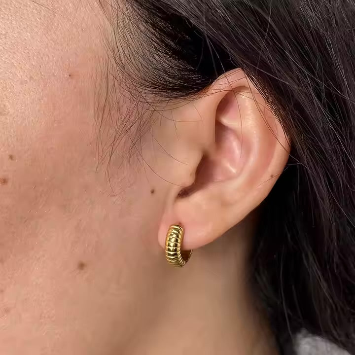 18k gold plated waterproof earring by novélle