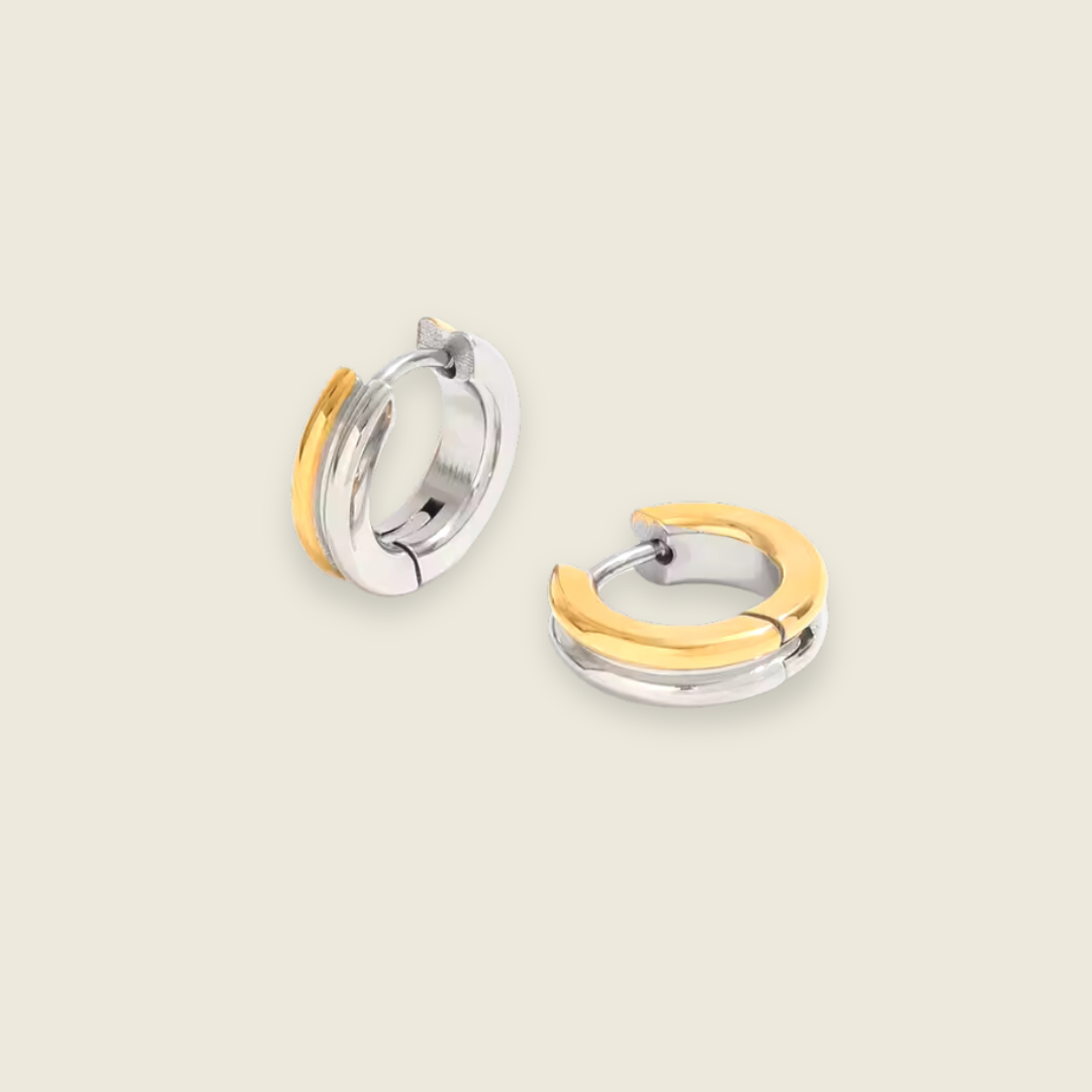 two tone waterproof earring by novélle