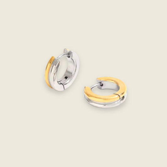 two tone waterproof earring by novélle