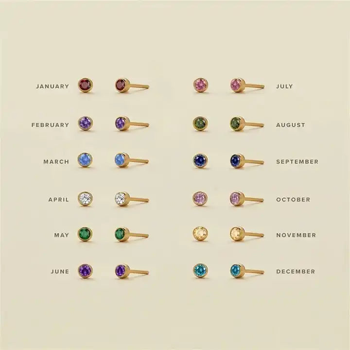 Birthstone Studs