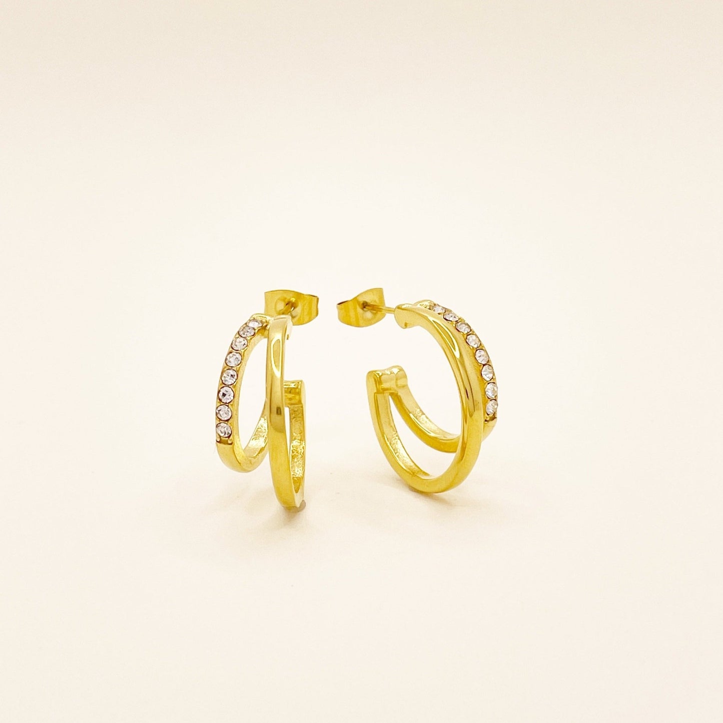 Double Zirconia Hoops - novélle