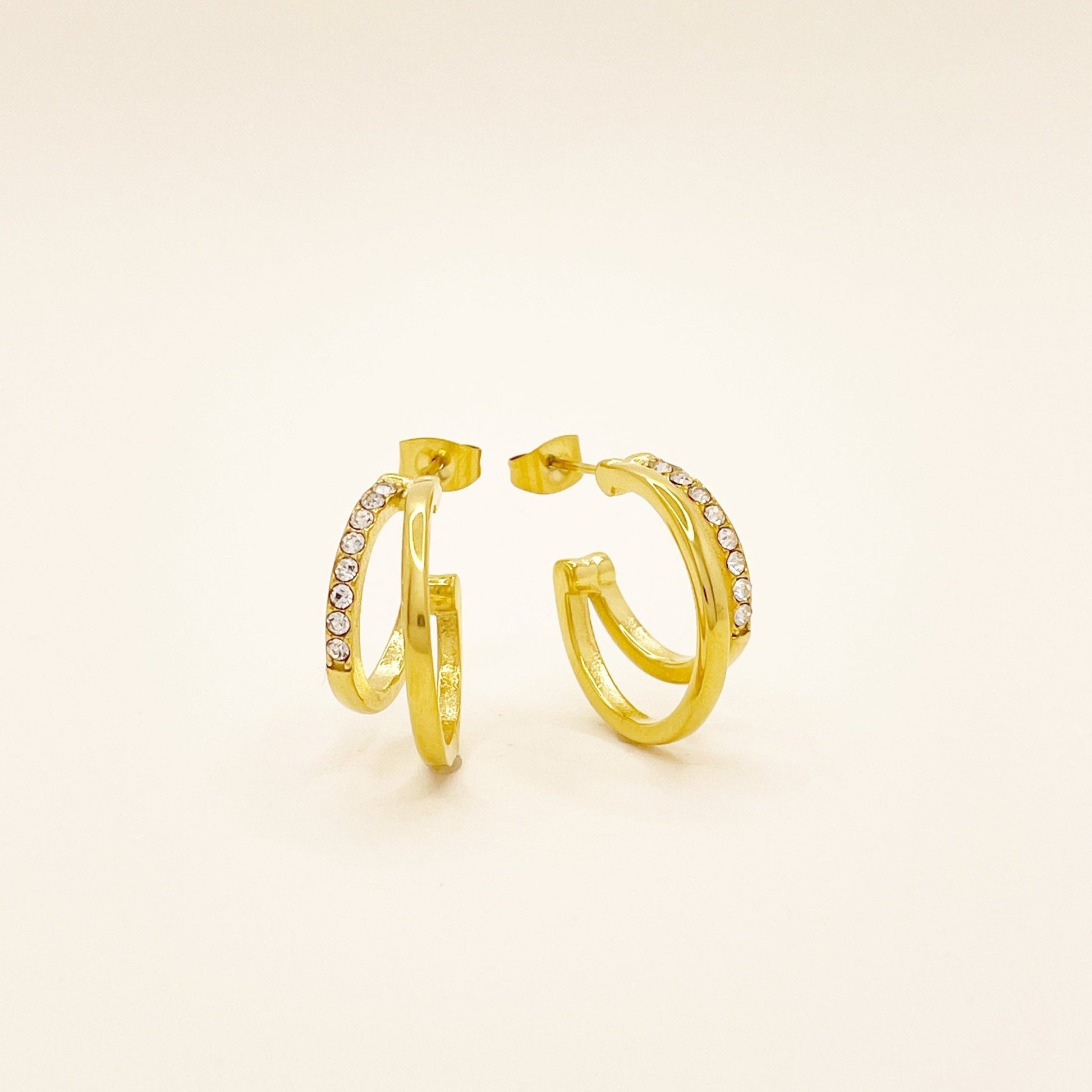 Double Zirconia Hoops - novélle