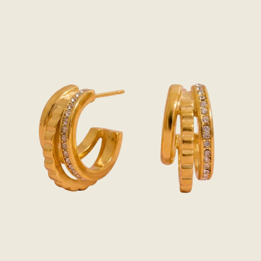 Triple Pavé Earrings