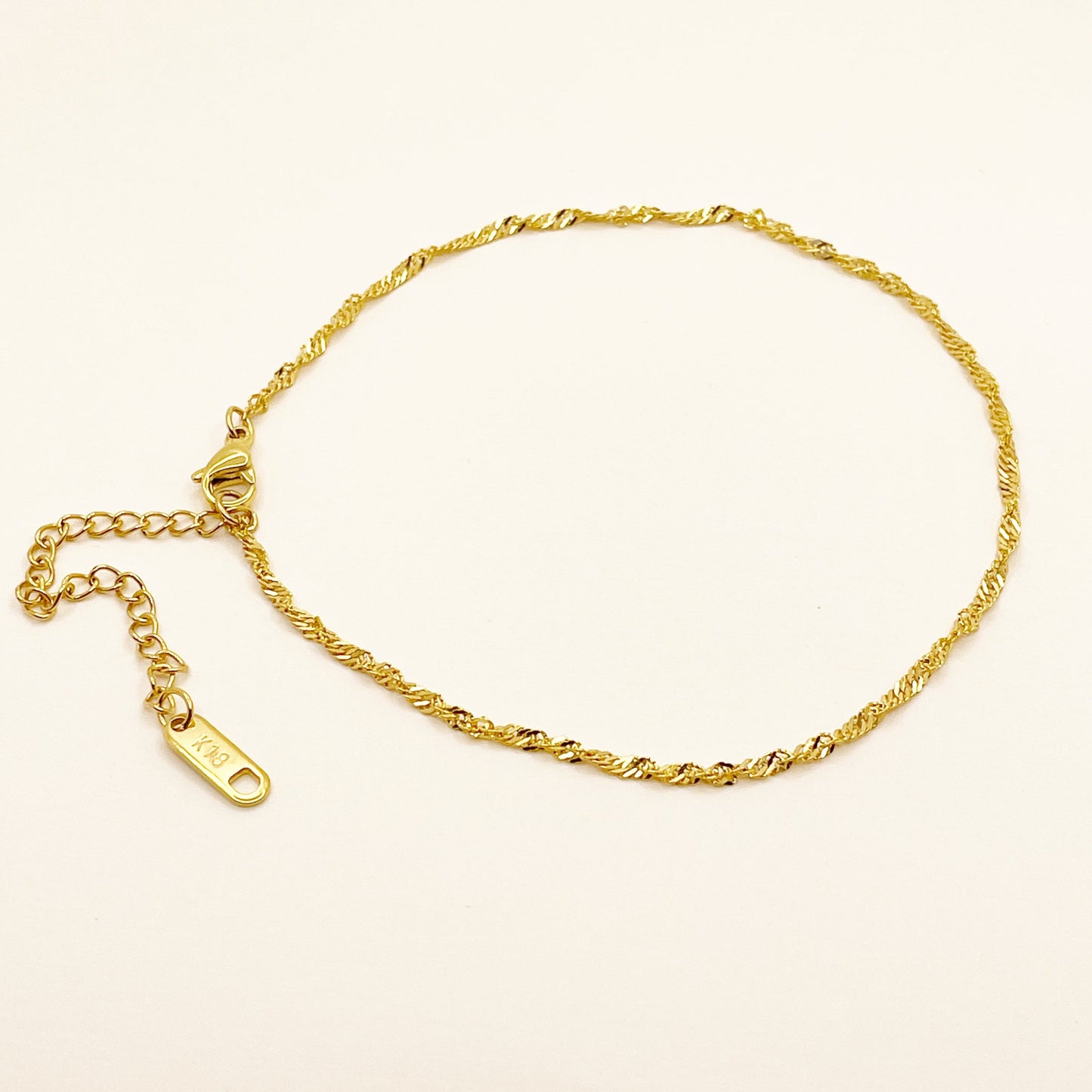 Thin Twisted Anklet